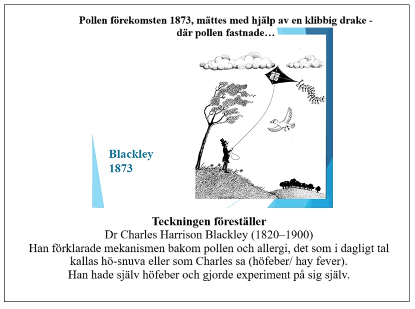 Pollen förekomsten mättes av en dragke dr. Blackley